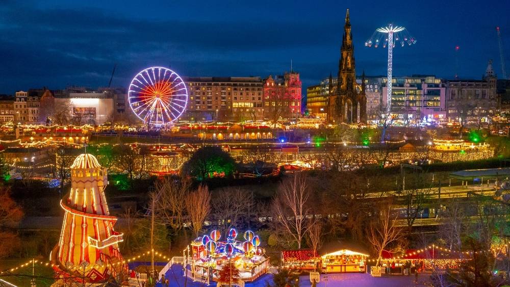 Mercadillo de Navidad en Edimburgo
